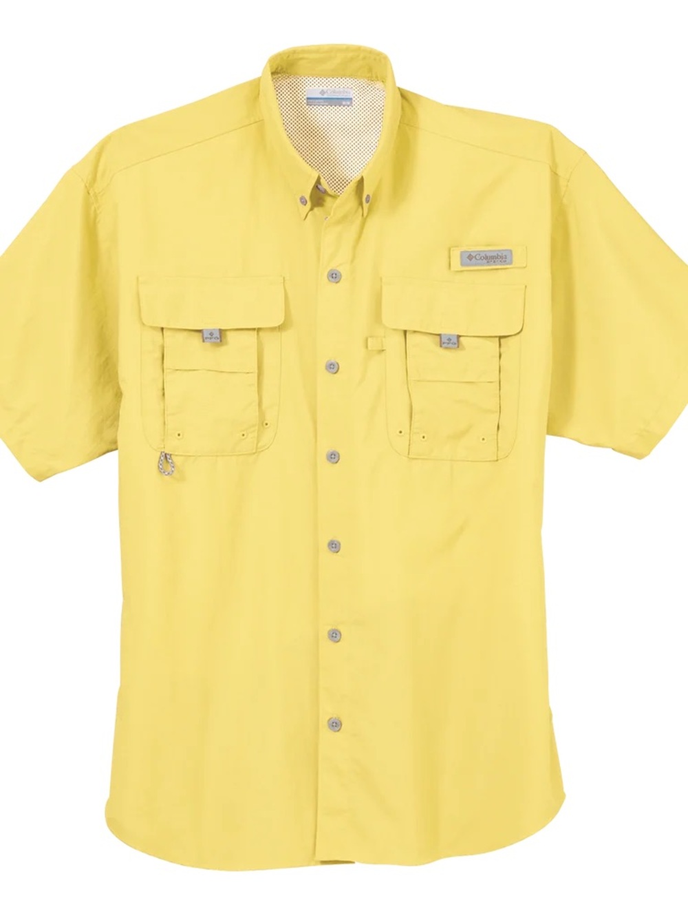 Columbia PFG Men’s Bahama Short Sleeve Button-Up | Size Small | Yellow